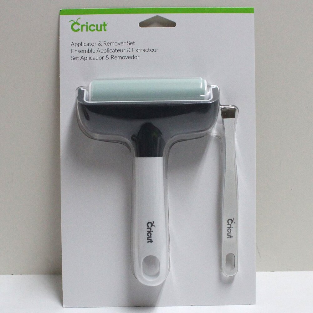 Cricut New Applicator and Remover Set - 1 Brayer or Roller & 1 Broad Tip Tweezer